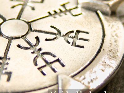 Vegvísir symbol pendant handcrafted by Tom McDanielson of The Middle Green