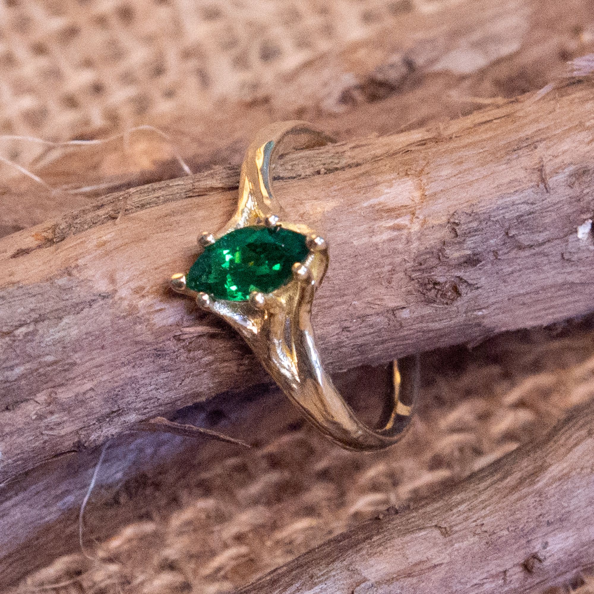 Bespoke oval diamond engagement ring and matching diamond wedding band handmade by Tom McDanielson at The Middle Green studio in Wiltshire