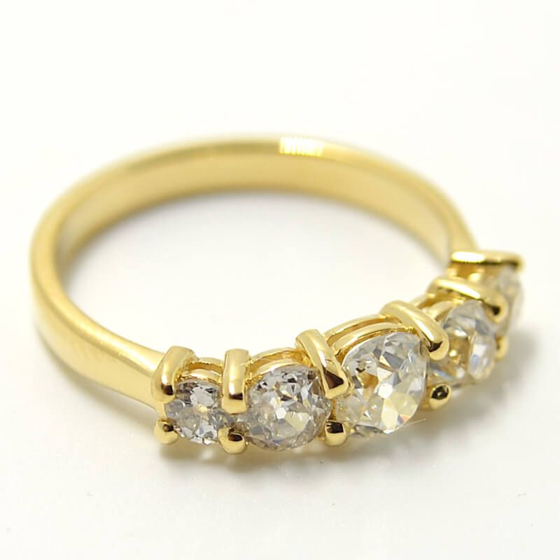 Brutallist statement ring set