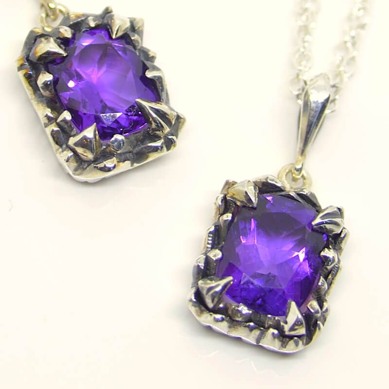 Old amethyst pendants