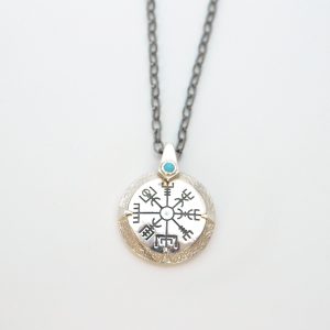 20" Vegvisir silver pendant from The Middle Green