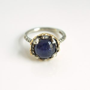 Handcrafted lolite ring from The Middle Green