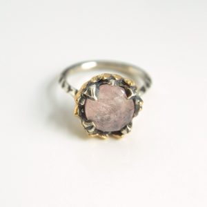 Handcrafted rose quartz ring from The Middle Green